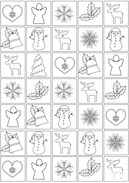 Christmas Pattern coloring page image