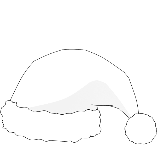 Christmas Santa Hat coloring page image