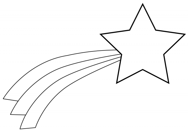 Christmas Shooting Star coloring page image