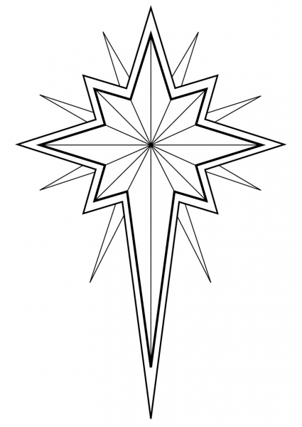 Christmas Star coloring page image