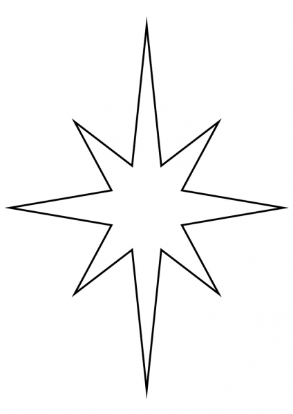 Christmas Star coloring page image