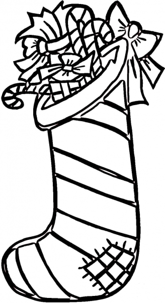 Christmas Stockings  coloring page image