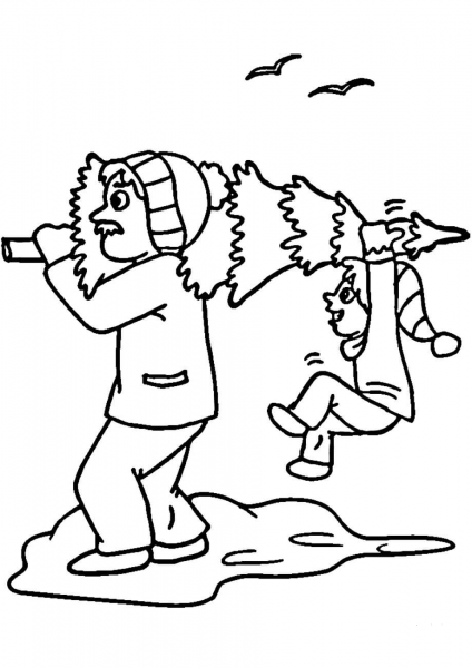 Christmas Tree  coloring page image