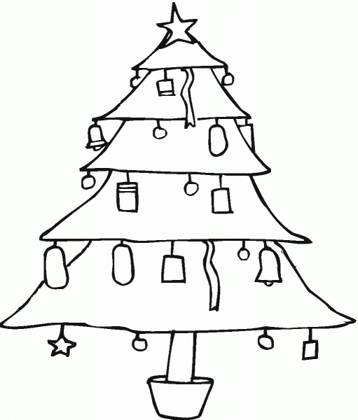 Christmas Tree  coloring page image