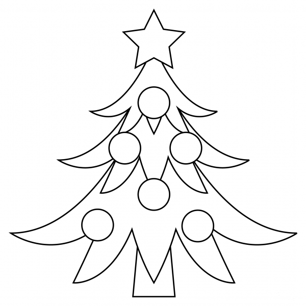 Christmas Tree coloring page image