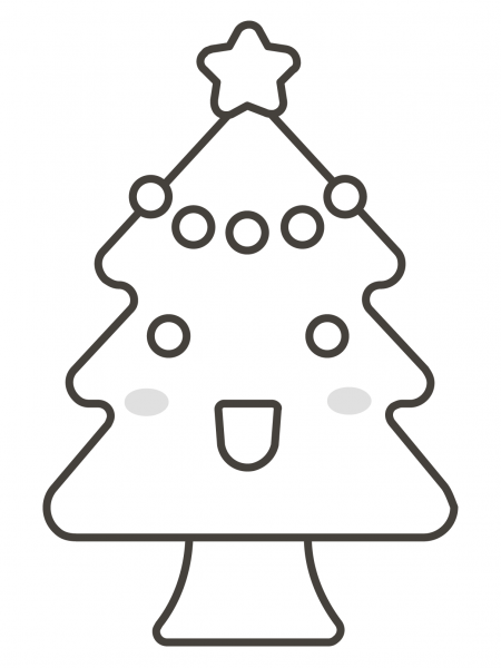 Christmas Tree coloring page image