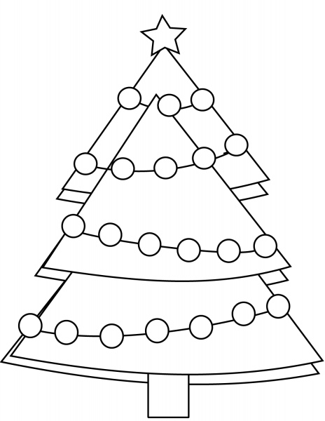 Christmas Tree coloring page image