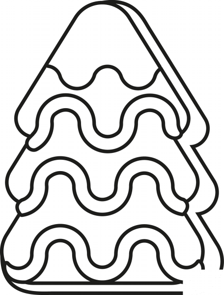 Christmas Tree Cookie  coloring page image