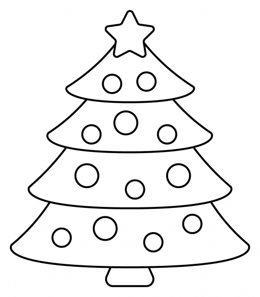 Christmas Tree Emoji coloring page ColouringPages