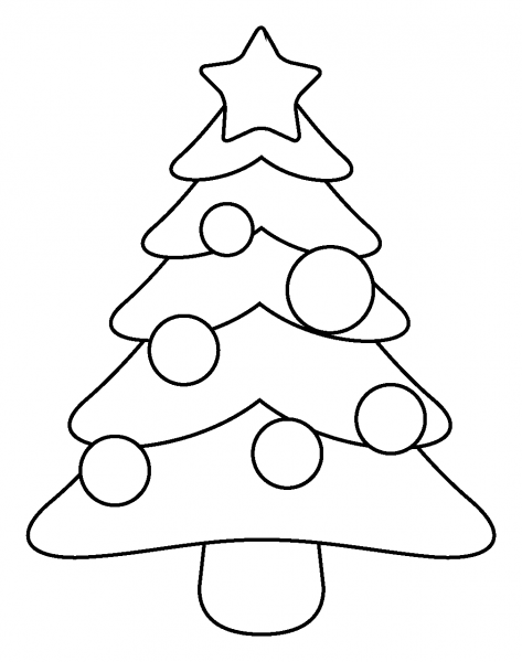 Christmas Tree Emoji coloring page image