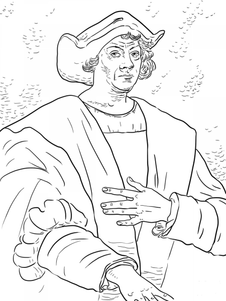 Christopher Columbus coloring page image