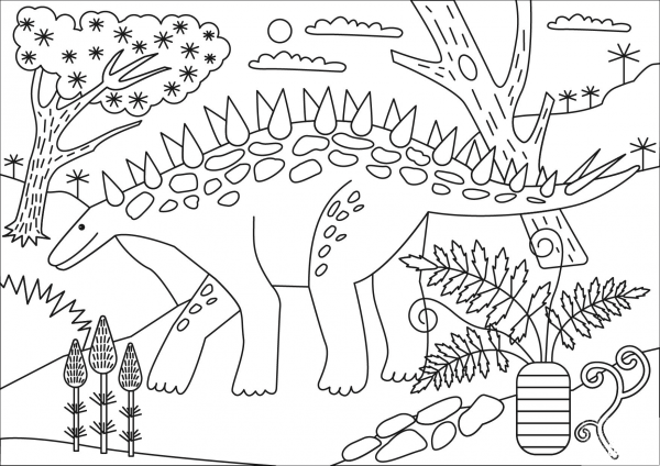 Chungkingosaurus coloring page image