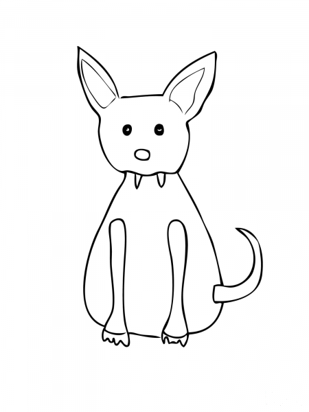 Chupacabra coloring page image
