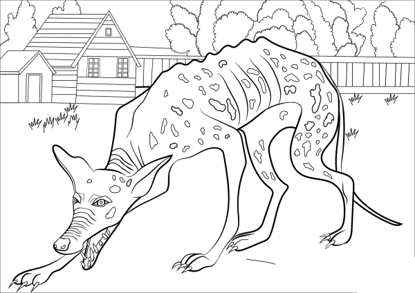 Chupacabra coloring page image