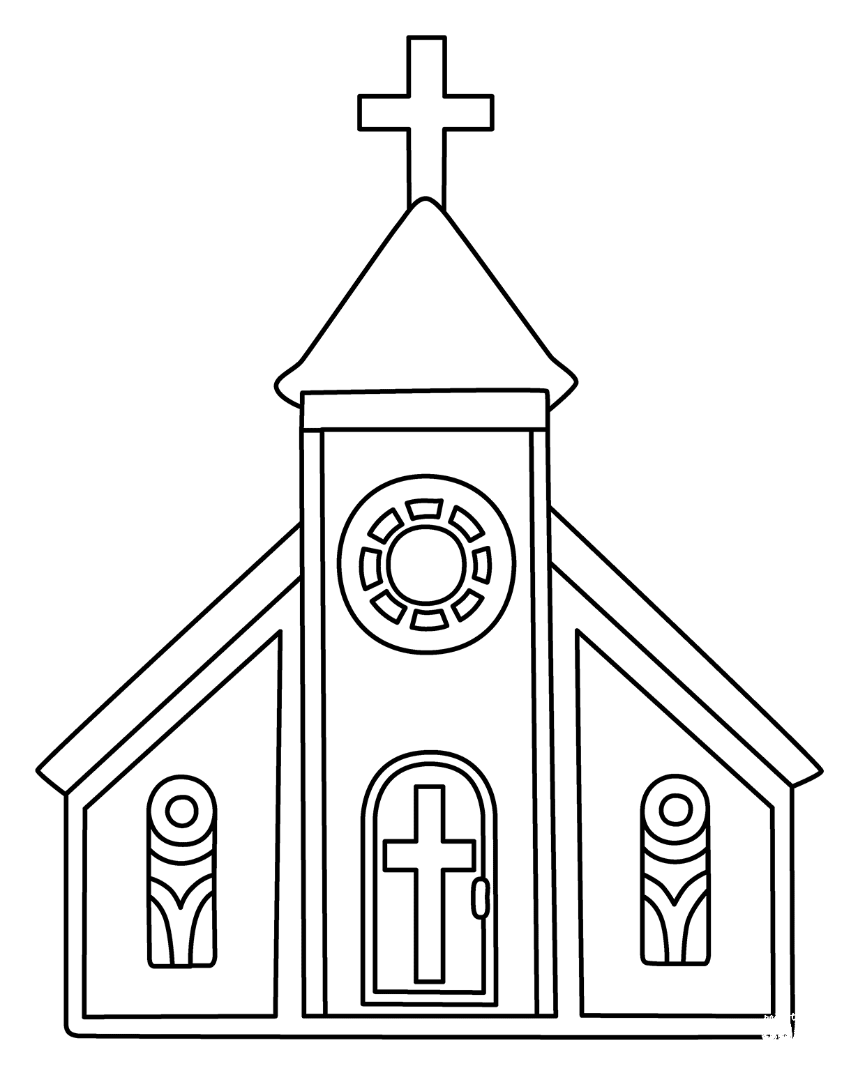 Church Emoji coloring page - ColouringPages