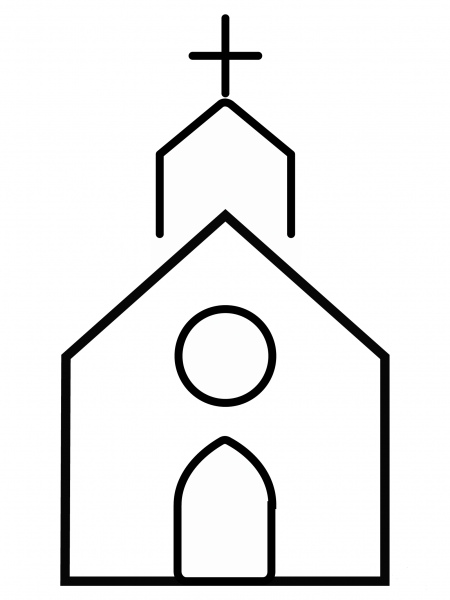 Church Emoji coloring page image