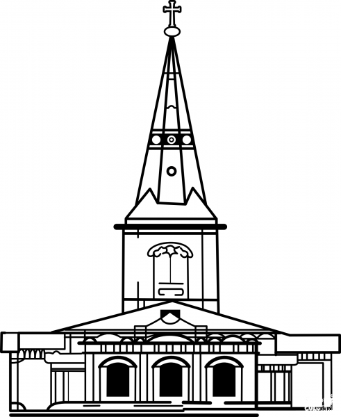 Church James King Street Sydney coloring page image