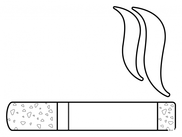 Cigarette Emoji coloring page image