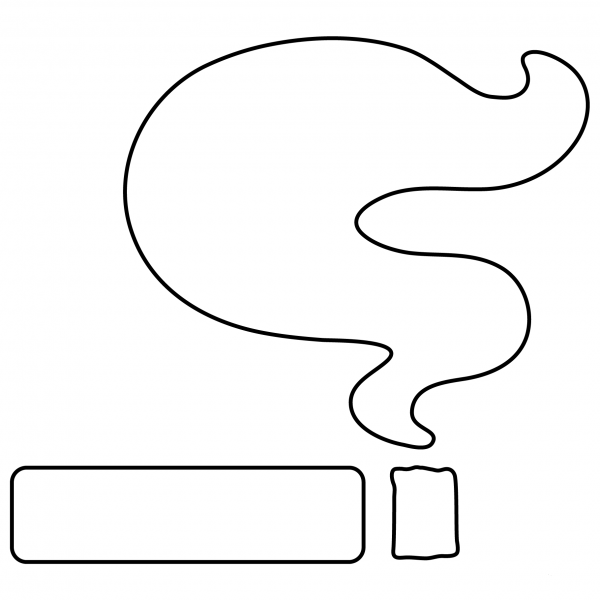 Cigarette Emoji coloring page image