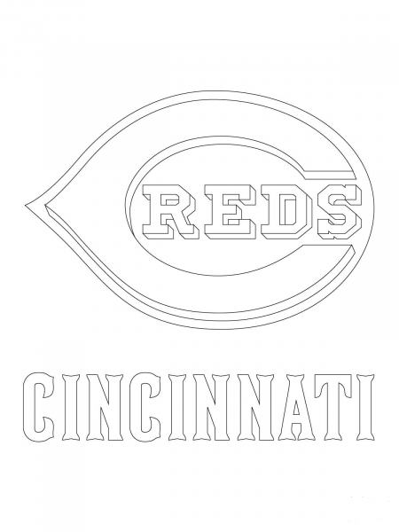Cincinnati Reds Logo  coloring page image