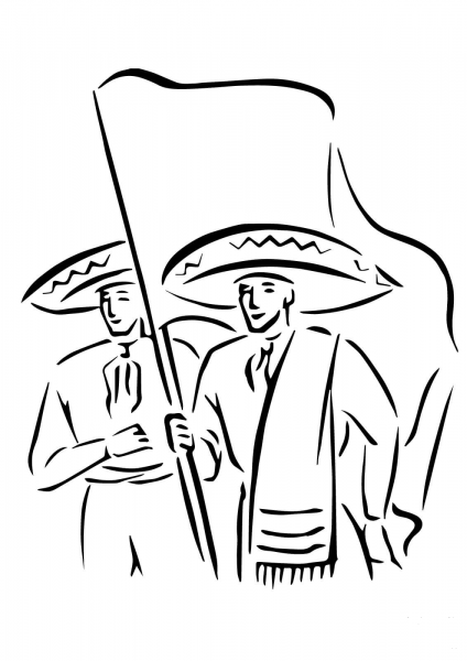 Cinco de Mayo Parade coloring page image