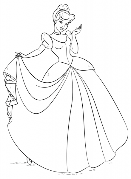 Cinderella coloring page image