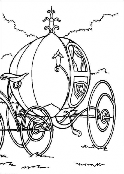 Cinderella’s Cart Coach coloring page image