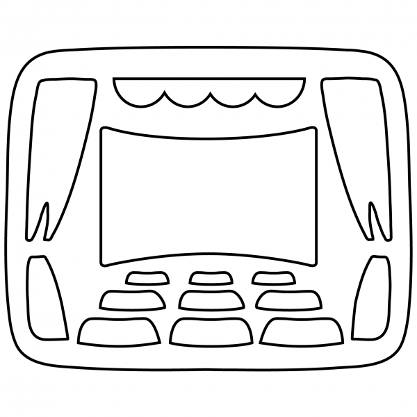 Cinema Emoji coloring page image