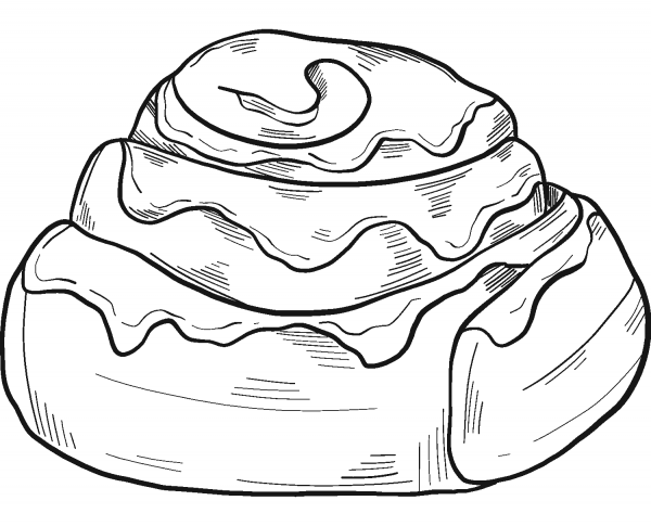 Cinnamon Roll coloring page - ColouringPages