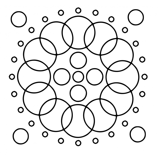 Circle Mandala coloring page image
