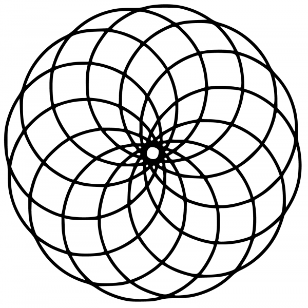 Circle Mandala coloring page image