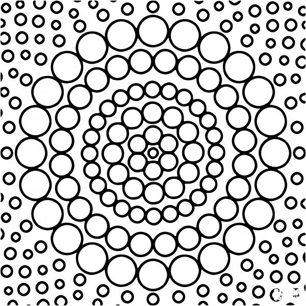 Circle Mandala coloring page image