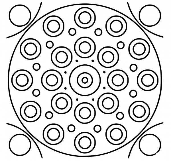 Circle Mandala coloring page image