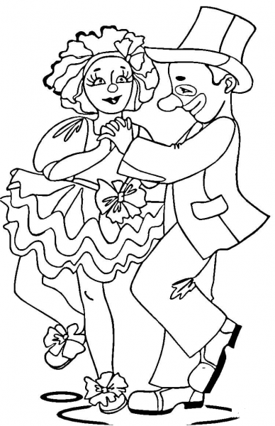 Circus Actors  coloring page image
