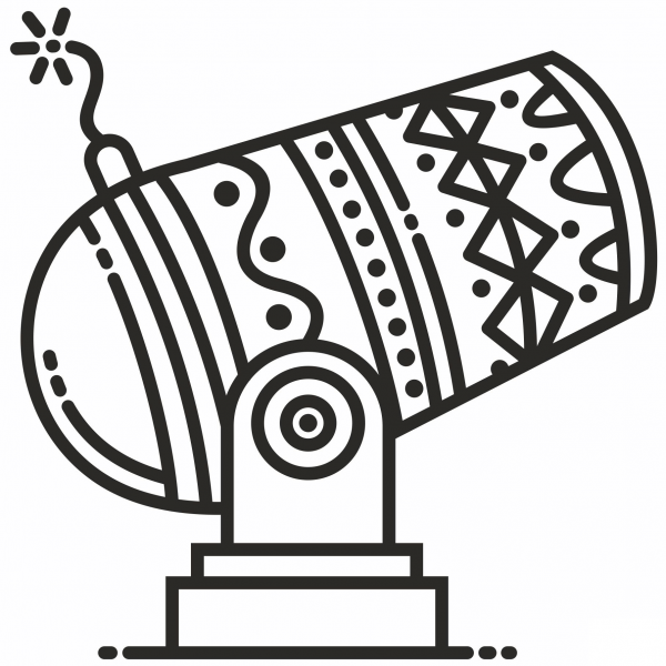 Circus Cannon coloring page image