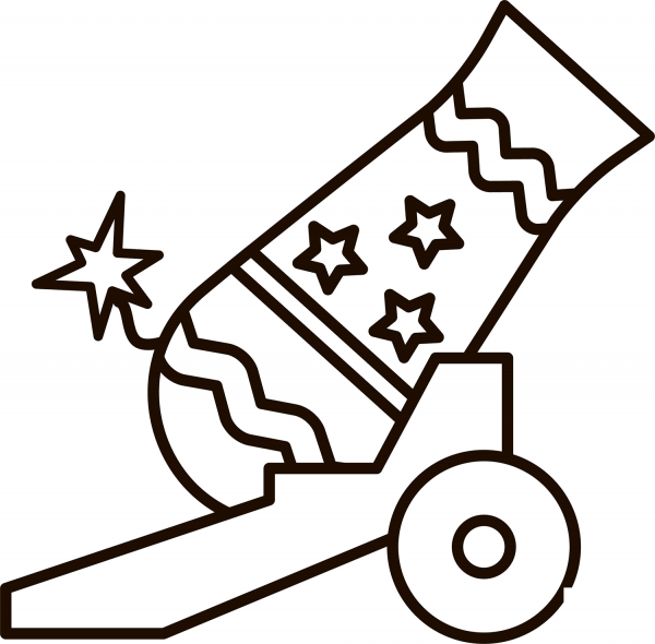 Circus Cannon coloring page image