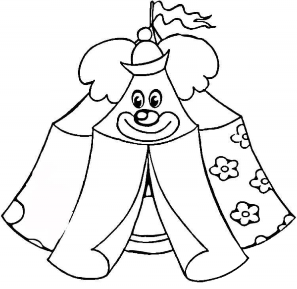 Circus Tent  coloring page image
