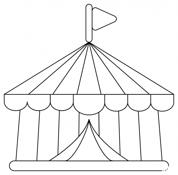 Circus Tent coloring page image