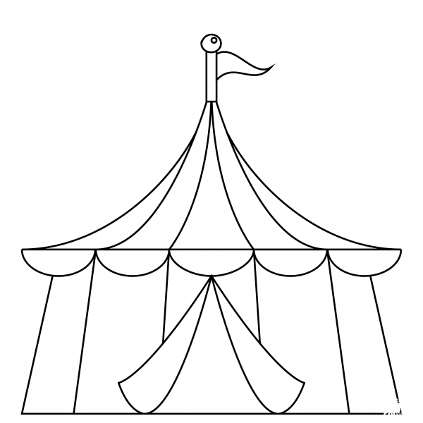 Circus Tent coloring page image