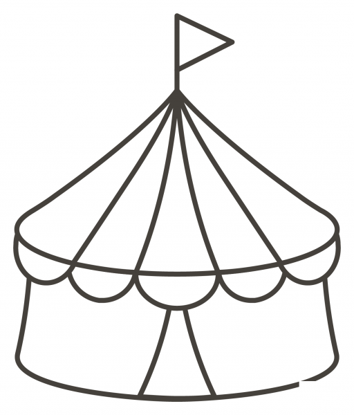 Circus Tent coloring page image