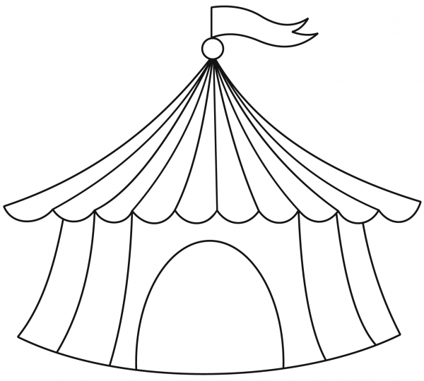 Circus Tent coloring page image