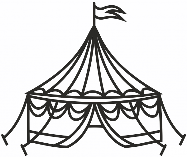 Circus Tent coloring page image