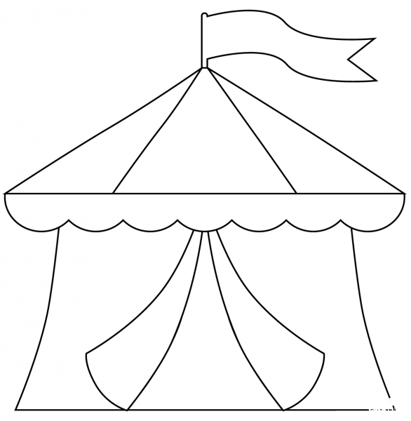Circus Tent coloring page image