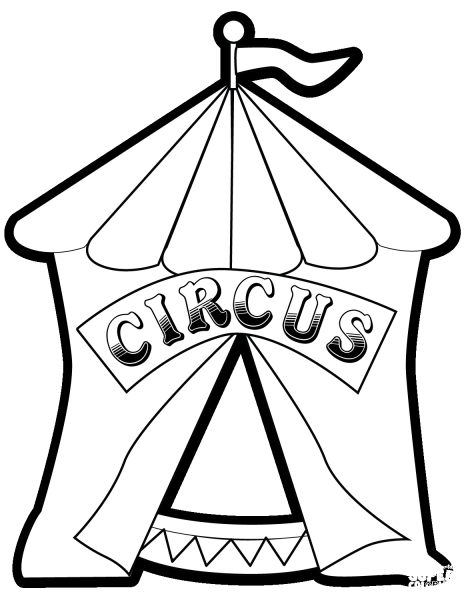 Circus Tent coloring page image