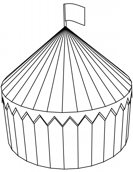 Circus Tent coloring page image