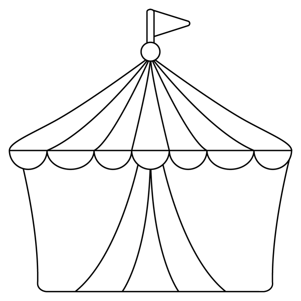 Circus Tent Emoji coloring page image