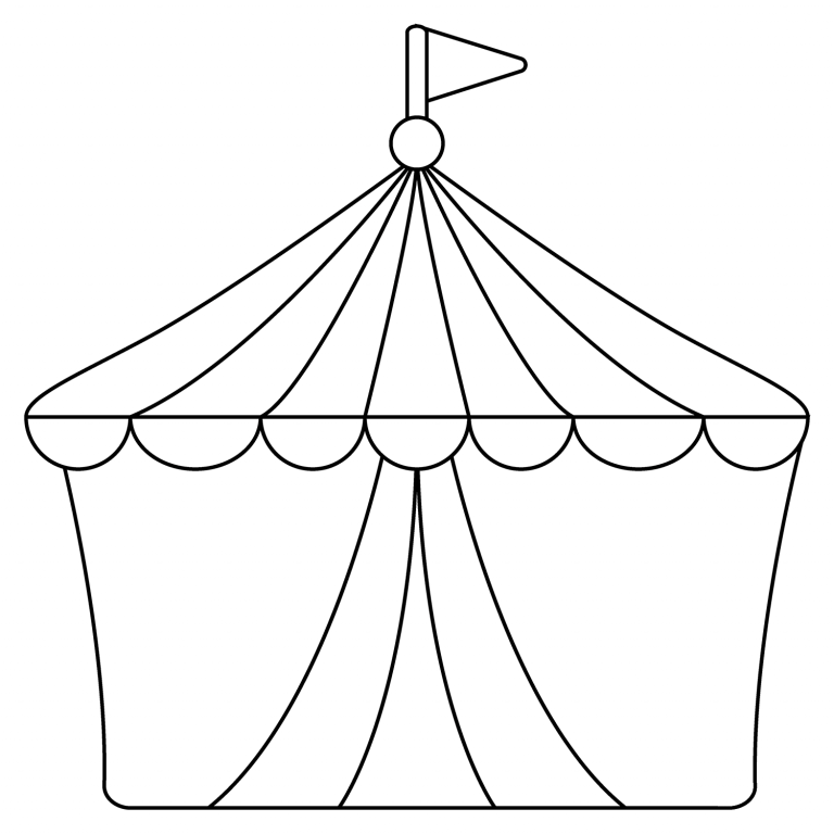 Circus Tent Emoji coloring page - ColouringPages