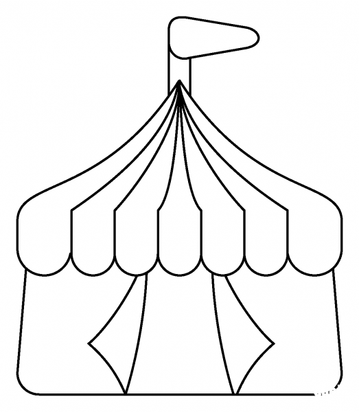 Circus Tent Emoji coloring page image
