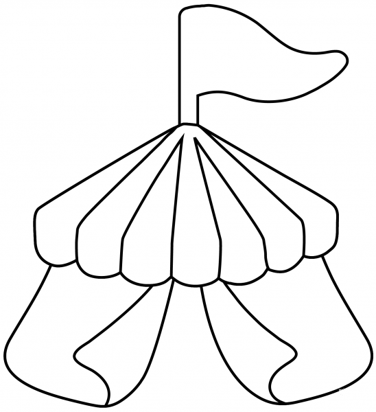Circus Tent Emoji coloring page image