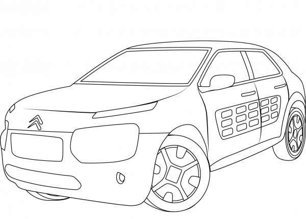 Citroen C4 Cactus coloring page image